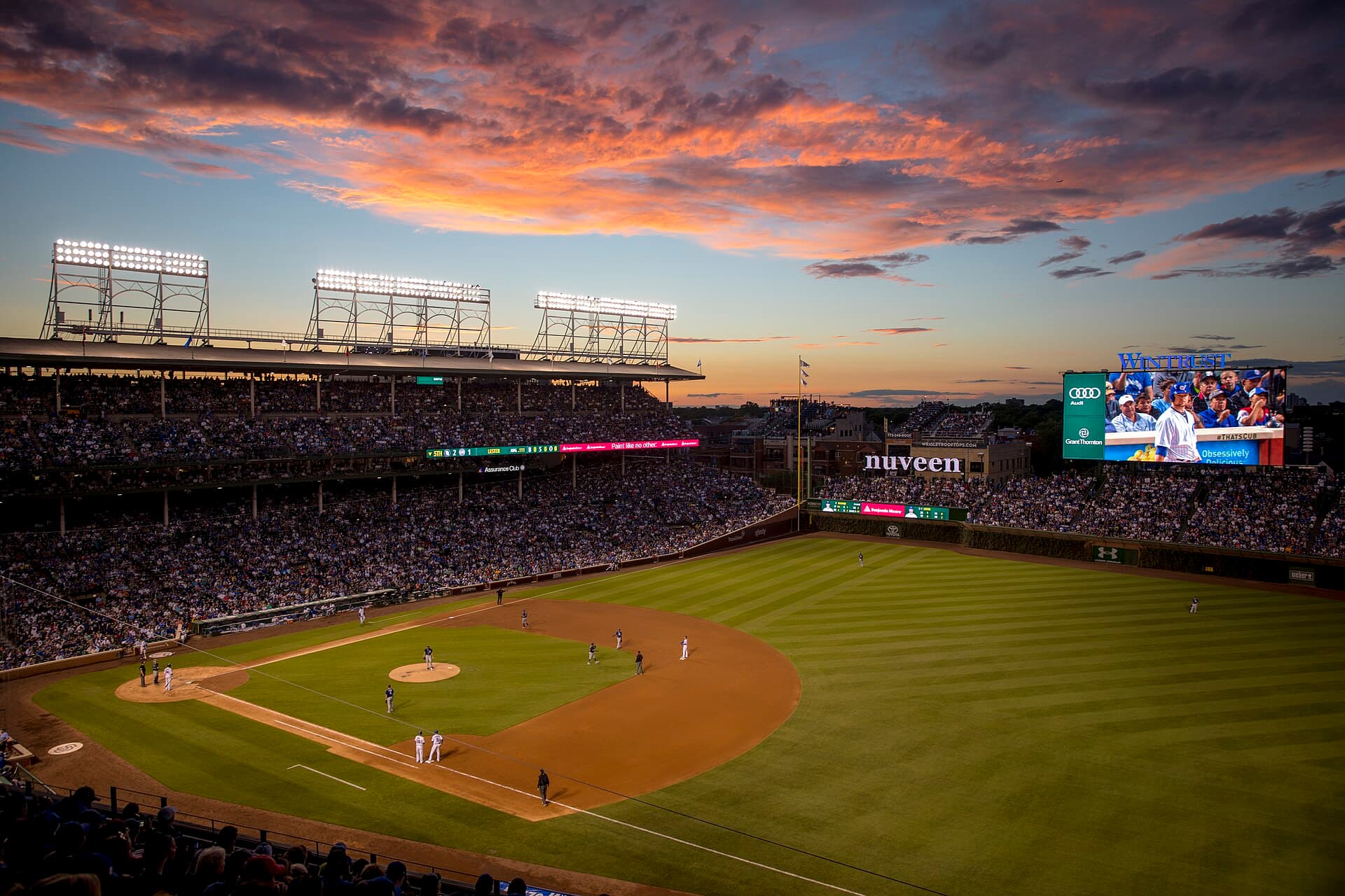 Wrigley Field, photographed by Jholtgrewe